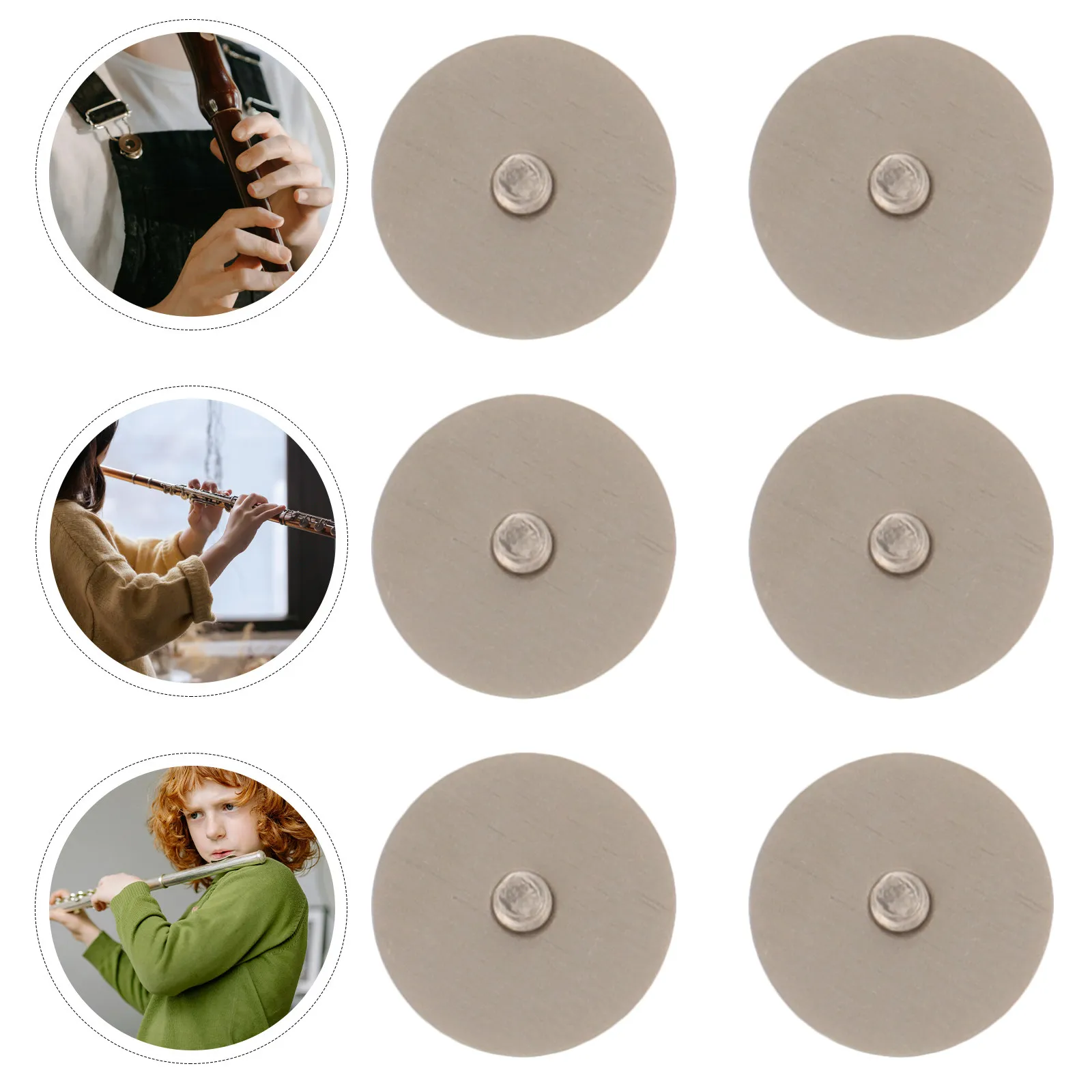 1Set Stainless Steel Flute Gasket Gasket Screws Fixing Screws Metal Flute Fastening Washer Repair Kit Fixing Screw