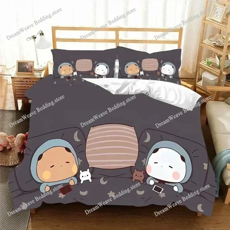 

Kawaii Bubu Dudu Bedding Set Cute Bears Kawaii Duvet Cover for Boy Girl 3D Printing Anime Bubu Quilt Cover King Twin Double741