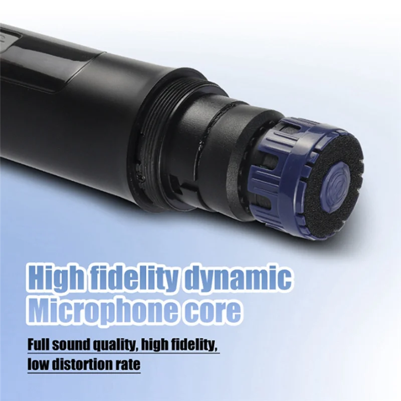 Handheld Portable Wireless Microphone System Mic UHF Long Range Dual Antenna For Karaoke Stage Performances AU Plug-TCES