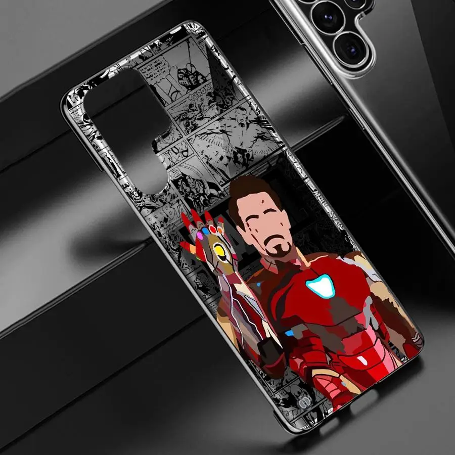 Shockproof Case for Samsung Galaxy S24 S23 Ultra S20 S21 FE S22 Plus Clear Silicone Hard Phone Cover Marvel Iron Man Donnys Loki