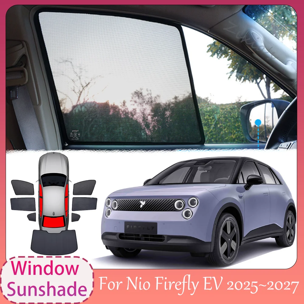 For Nio Firefly EV 2025~2027 2026 Car Magnetic Mesh Privacy Sunshade Side Window Sun Shade Protection Interior Accessories