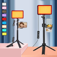 LED Video Light Panel Photography Lighting Photo Studio Lamp Kit 1 Pack For Shoot Live Streaming Youbube With Stand RGB Filters