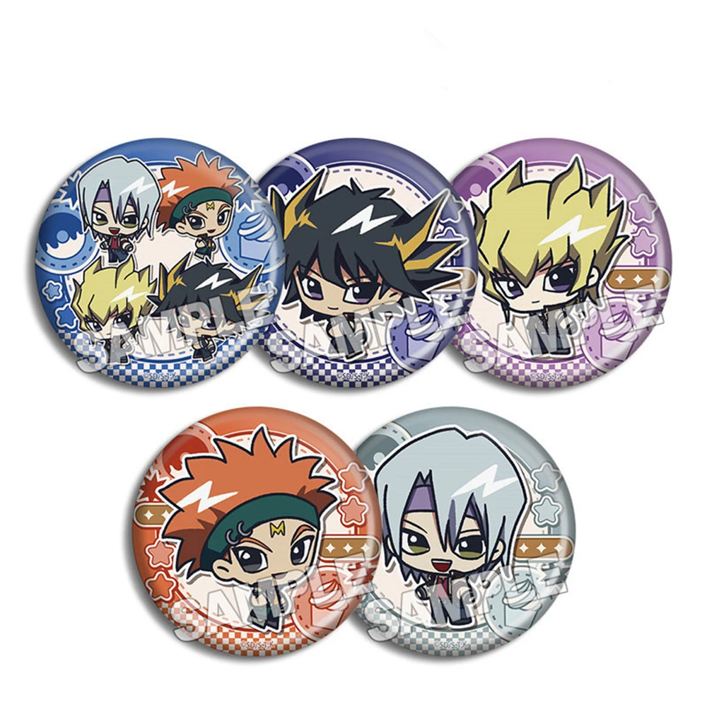 58mm Anime Yu-Gi-Oh! 5D's Yusei Fudo Jack Atlas Cosplay COSTUME Badge Pin SPTE Tinplate Brooch﻿ Prop