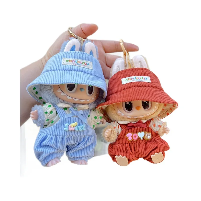 

First-generation and Second-generation Macarons Bubu Vinyl Face Blind Box Pendant Sitting Party Doll Strap Set Hat T-shirt Pants