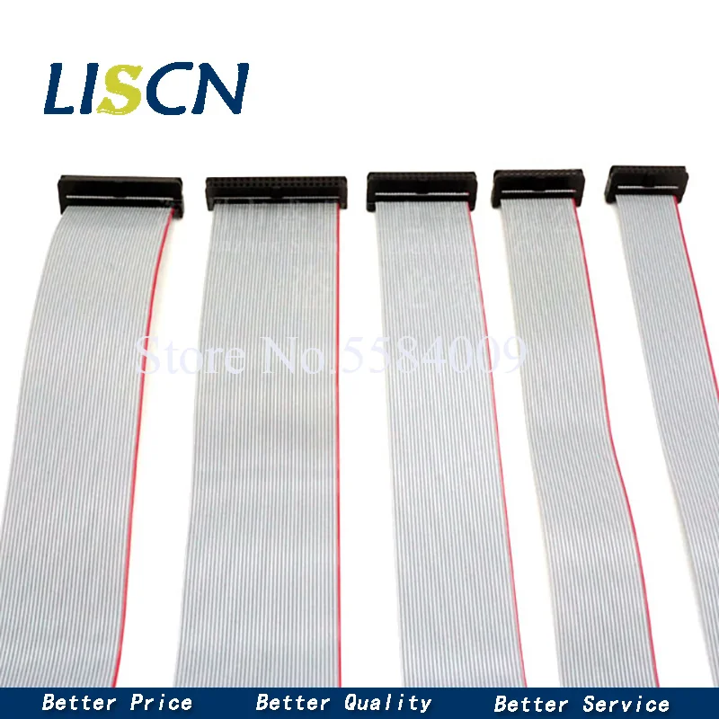 2.0mm pitch FC-6/8/10/14/16/20/24/40/50/60 PIN JTAG ISP DOWNLOAD CABLE Gray Flat Ribbon Data Cable  FOR DC3 IDC BOX HEADER