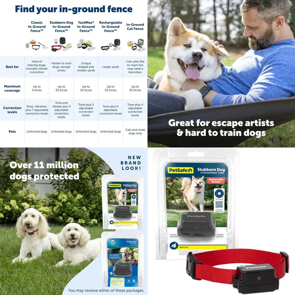 

Водонепроницаемый регулируемый ошейник для дрессировки собак, устанавливаемый в земле, для собак старше 6 месяцев, весом от 8 фунтов.