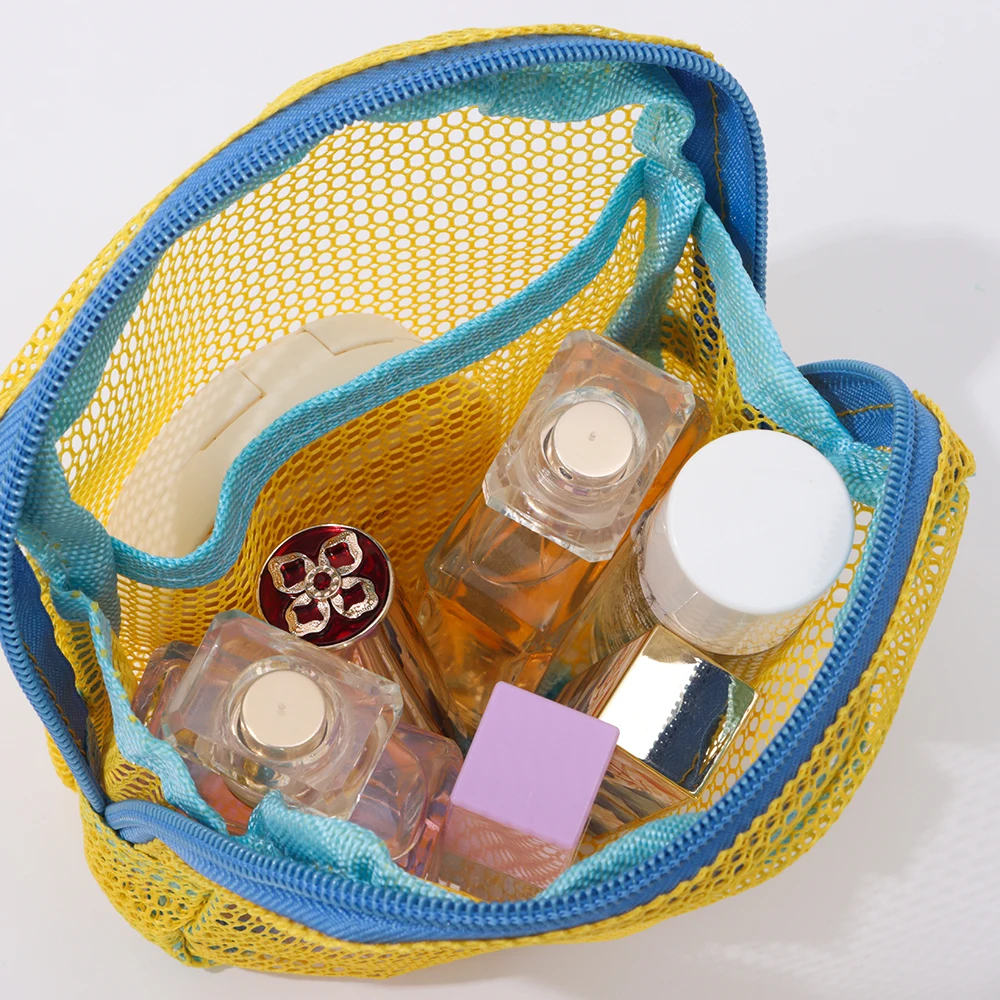 Robuste Aufbewahrungstasche in Dopaminfarbe, großes Fassungsvermögen, Bonbonfarben, Make-up-Etui, Kulturbeutel, Münzgeldbörse