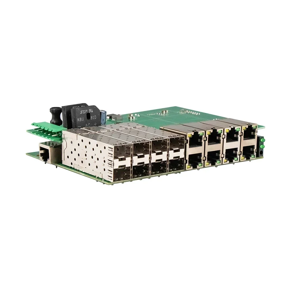 16 port Gigabit based Iee 802.3 af at POE Industrial managed fiber switch PCBA