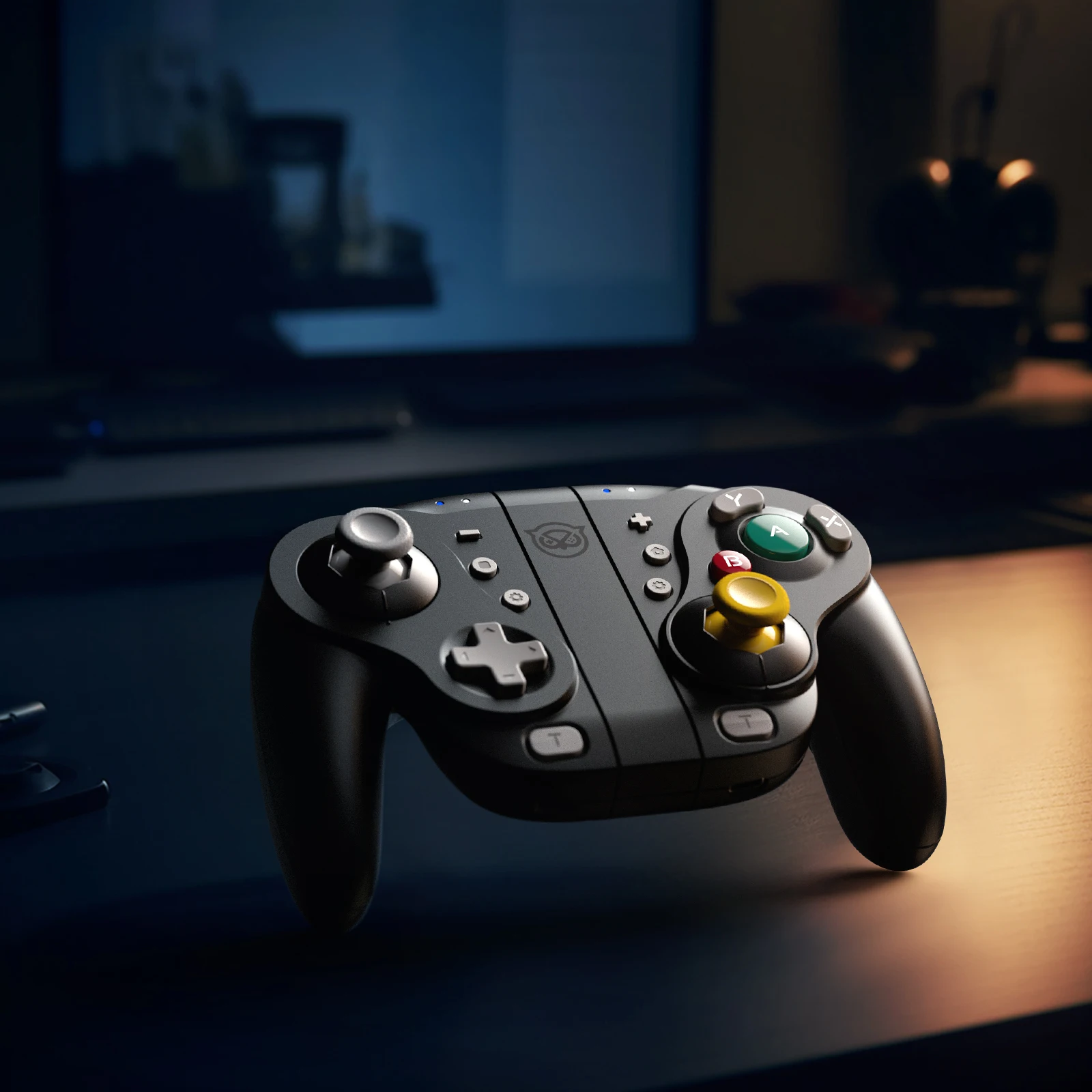 Controller di gioco wireless NYXI Wizard Hall Joystick Gamepad nero con luci RGB per controller PC Nintendo Switch