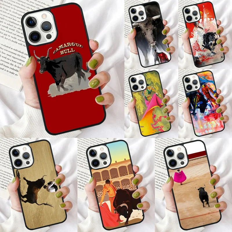 

Bullfight Bull Fight Phone Case for iPhone 16 15 14 12 13 mini PLUS X XS XR 11 PRO MAX Back Cover Fundas