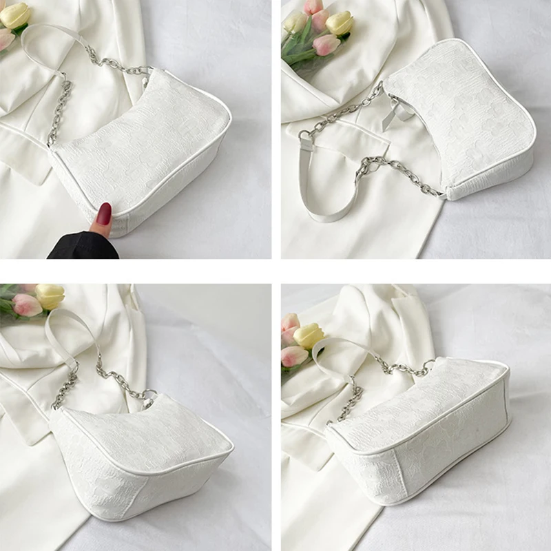 กระเป๋าสตรีน่ารักดอกไม้ Dark รูปแบบแฟชั่นไหล่กระเป๋าผู้หญิง Casual Designer กระเป๋าใต้วงแขนกระเป๋าถือ