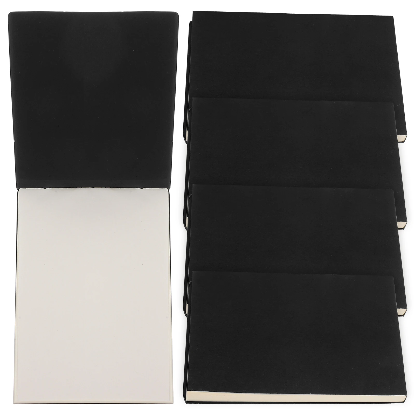 

5Pcs Thick Blank Notepads Portable Pocket Size Sketch Notebook Draft Paper Smooth Writing Memo Pads Schedule Planning Office