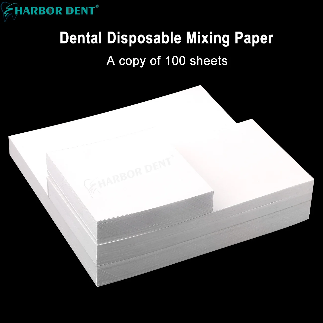 100 Sheets Dental Mixing Paper Disposable Thickening White Cementing Paper Dentistry Double-faced Waterproof Lab Tool