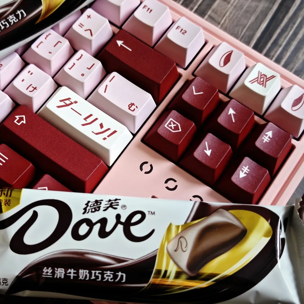 GMK Set lengkap Keycap tema sayang 167key PBT tutup Keyboard Jepang kustom KeyCap Gaming profil ceri untuk Keyboard mekanis