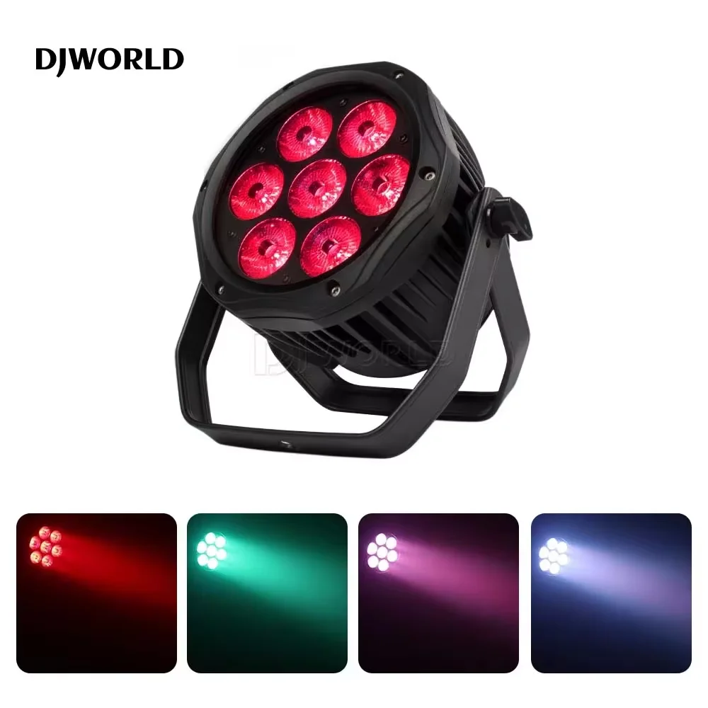 prova dagua luz led 7x18w rgbwa uv em lavagem ip65 iluminacao de efeito de palco ao ar livre para equipamentos de dj dmx discoteca bar luzes de clube par a 01