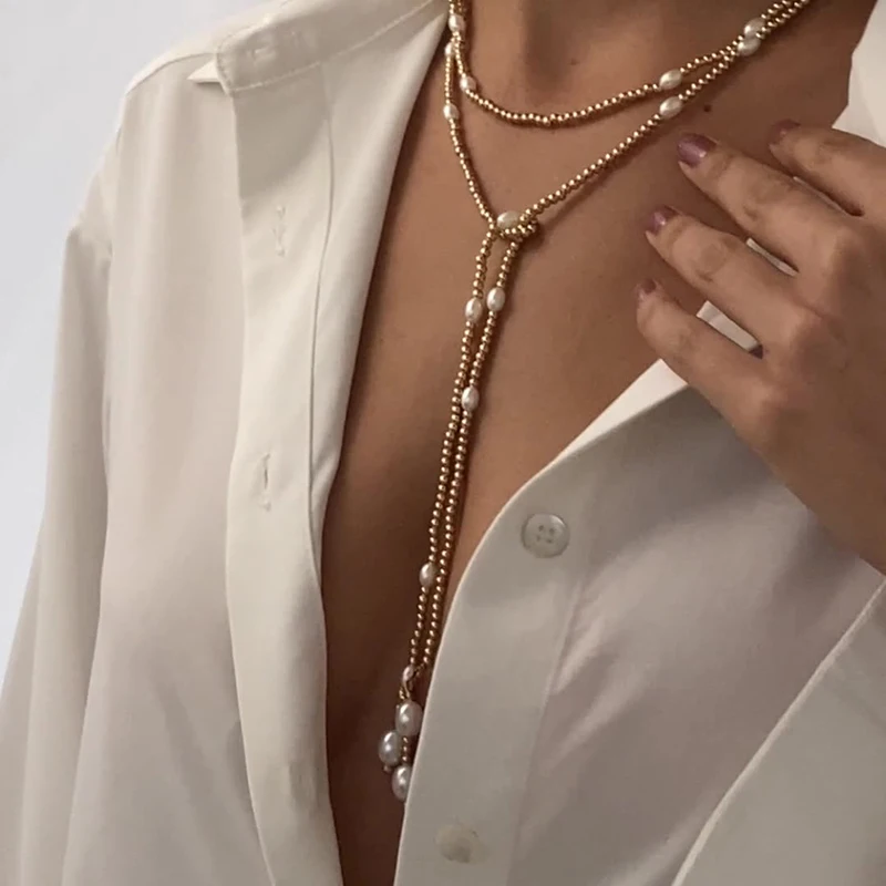 2025 New Creative Hip-hop Irregular CCB Long Necklace For Women Trendy Y-shaped Pendant Necklace Jewelry Accessories Gift