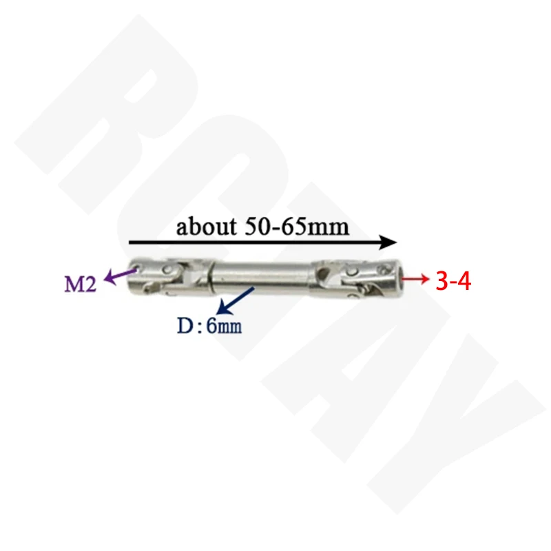 Telescopic Drive Shaft Universal Joint Transmission Shafts Cardan Shaft Spline Coupling for RC 4WD Crawler Military Car