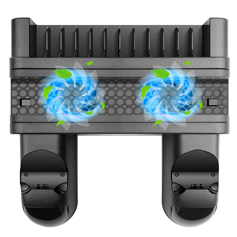 High Quality PS4/PS4 Slim/PS4 PRO Vertical Stand with Cooling Fan Cooler Dual Controller Charger Charging Station for SONY PS4
