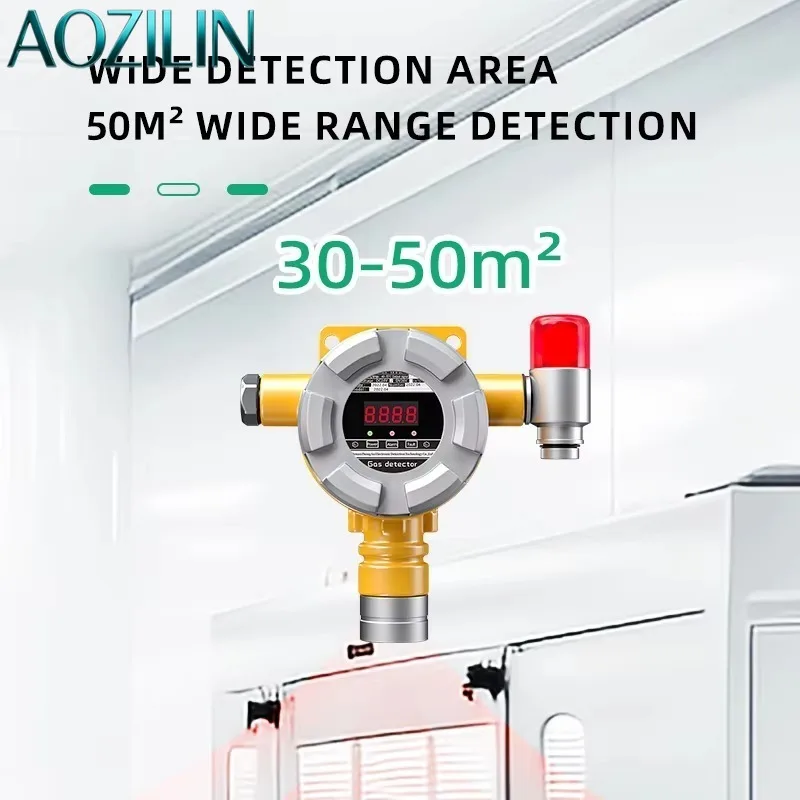 AOZILIN H2 Hydrogen Gas Sensor Transmitter Hydrogen Leak Detector Monitoring System Industrial Gas Safety Alarm Meter