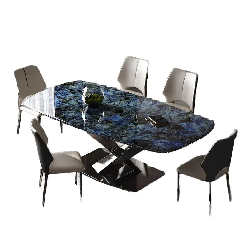 

^&Cheap Sinered Stone Full Dining Table Set 6 Seater China Furniture 4 6 Seater Kitchen Furniture Restaurant Designs