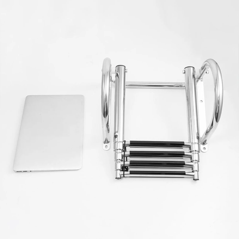 Folding Rustproof Boat Ladder Portable Yacht Boarding Ladder Marine Accessory