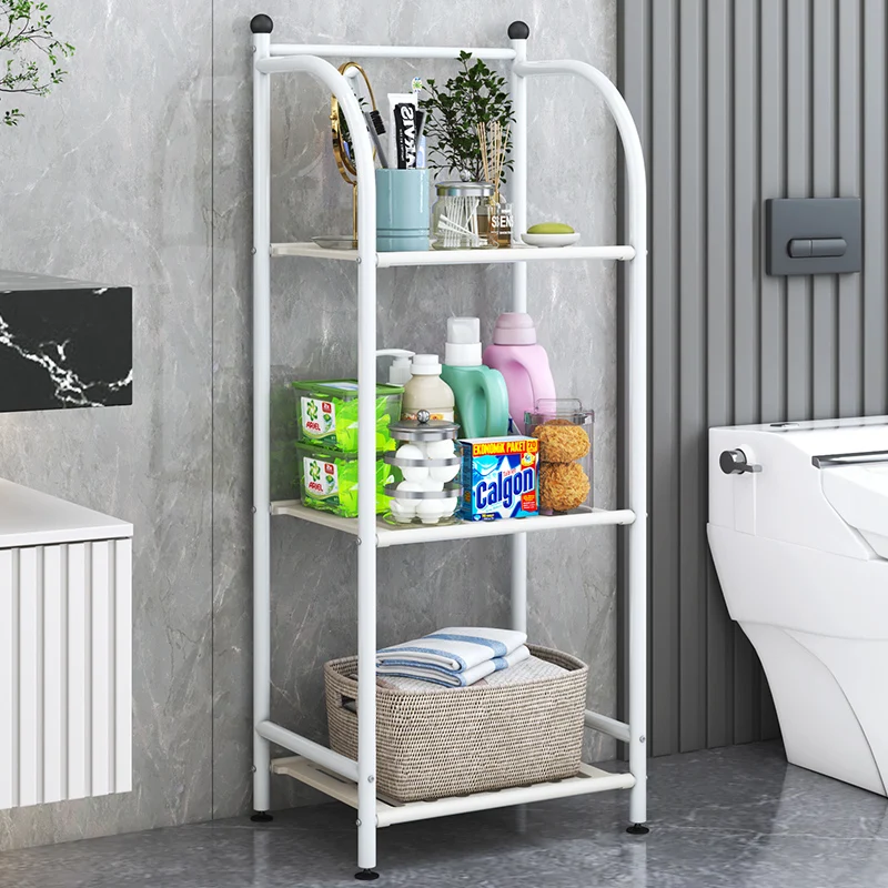 

Wrought iron bathroom shelves, floor-to-ceiling bedroom multi-layer shelves