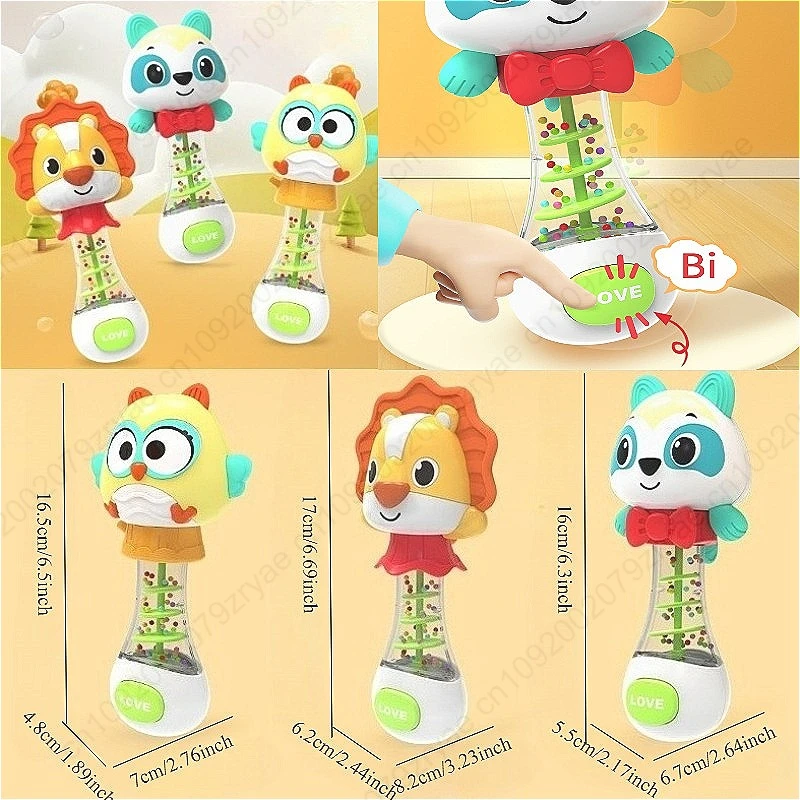 Simpatico e interessante sonaglio per bambini portatile, puzzle per l'educazione precoce, sonaglio per lumache, palla di plastica, regali di compleanno, Natale, Pasqua