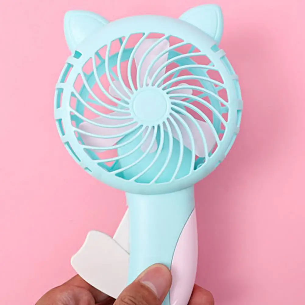 Convenient  Practical Handheld Manual Cooling Fan Cat Design Student Fan High Velocity   for Summer