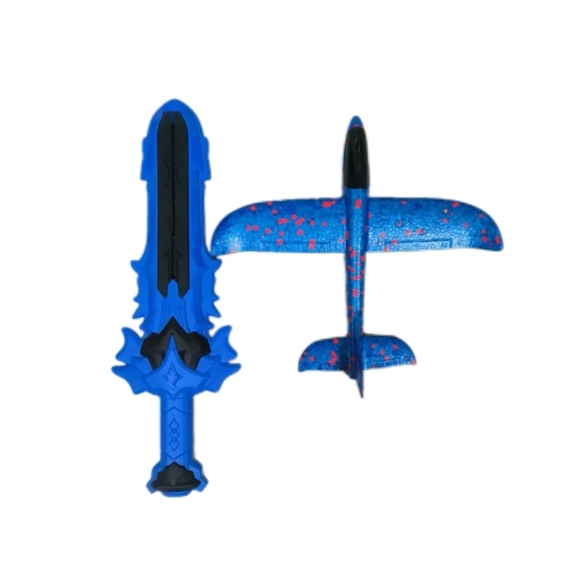 Ejection foam aircraft sword launcher glider outdoor sports toy gift