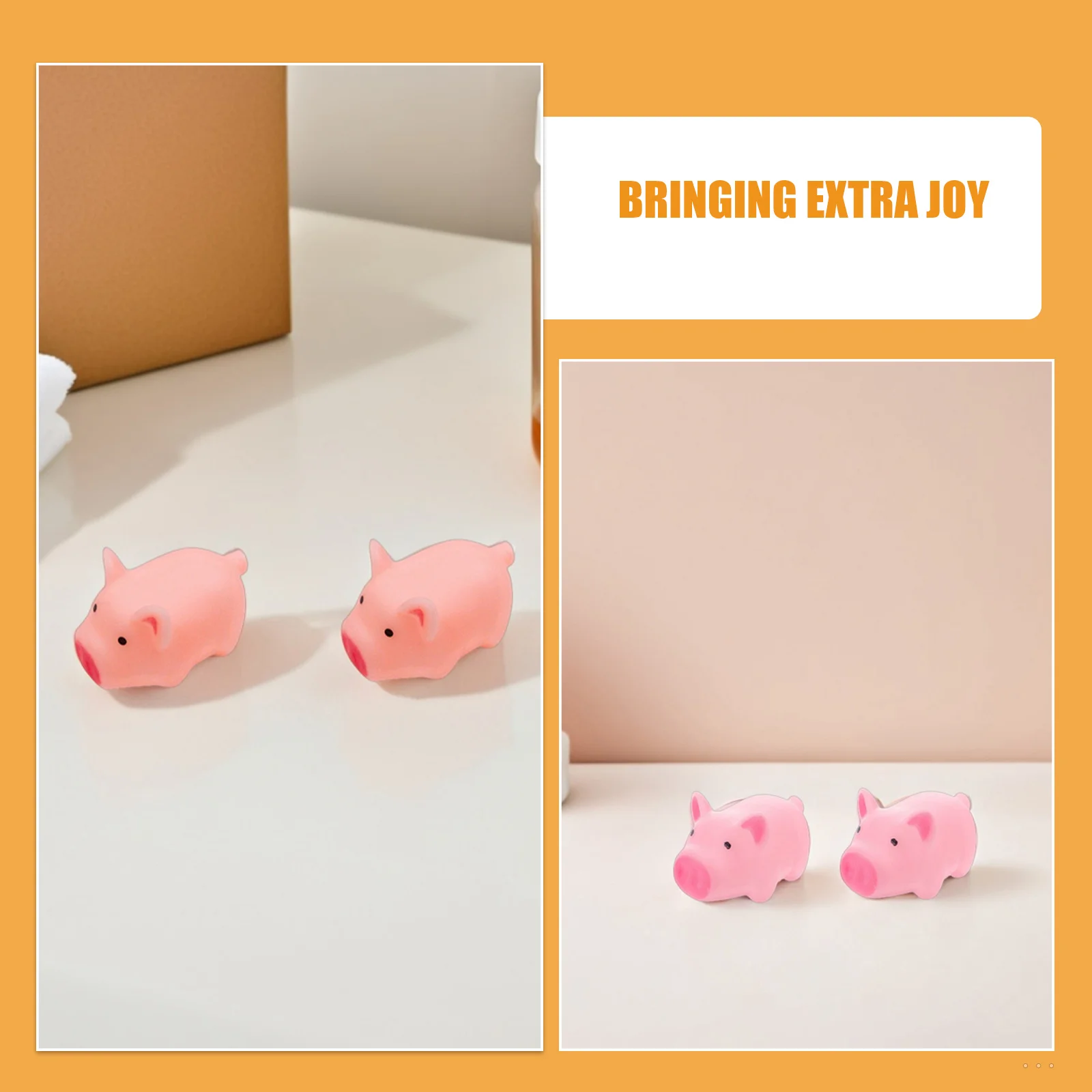 ของเล่นบีบมีเสียงร้องรูปหมูน้อย 40 ชิ้น สำหรับงานปาร์ตี้คริสต์มาสเด็ก ของเล่นน้ำบีบเล่นในอ่างอาบน้ำ สีชมพู