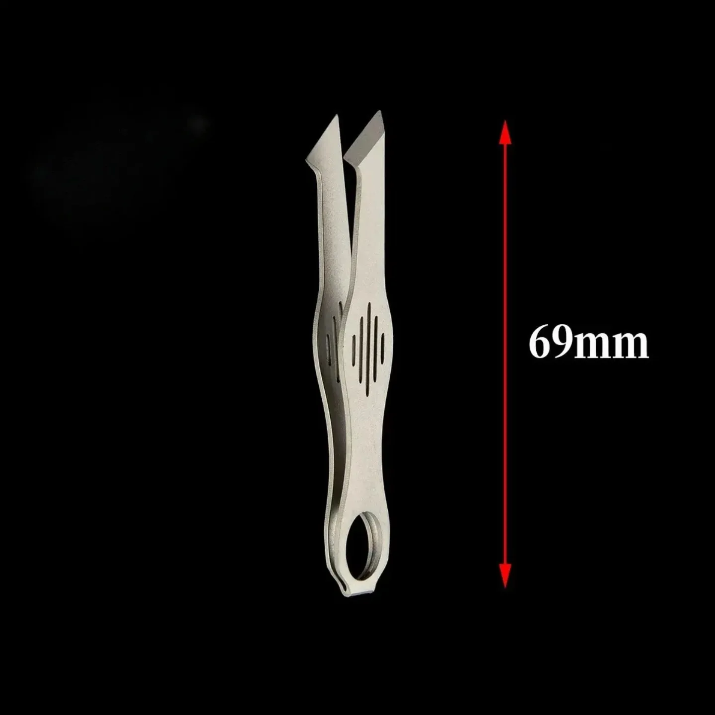 NEW Mini TC4 Titanium Steel Tweezers Multifunction with Corkscrew CNC Machining Clips Keychain Pendant Tool Outdoor EDC Gadget - view 4