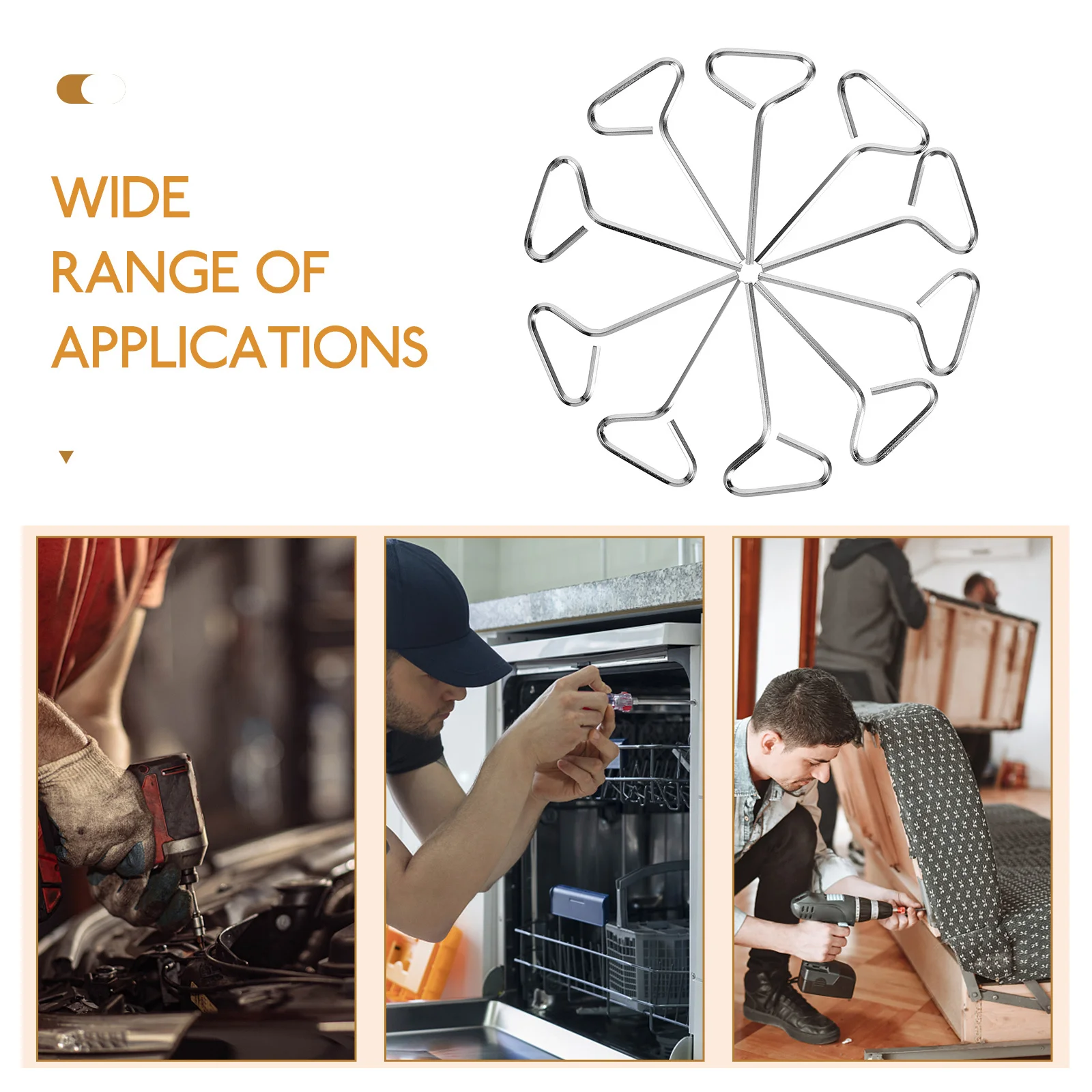 10 قطعة مفتاح عرافة مفتاح الباب الصلب لخروج جهاز قفل أداة الطوارئ الصلبة ألين وجع مجموعة ألين الشدات مجموعات