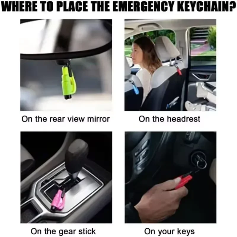 3 in 1 Safety Hammer Car Emergency Rescue Car Escape Tool Window Breaker Seat belt Cutter Compact Emergency Hammer Escape Tool image 5