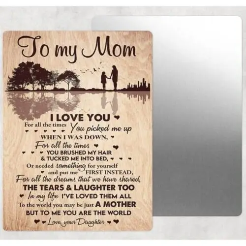 Blechschild „To My Mom“ für Tür, Zuhause, Wanddekoration, Metall-Aluminium-Blechschild