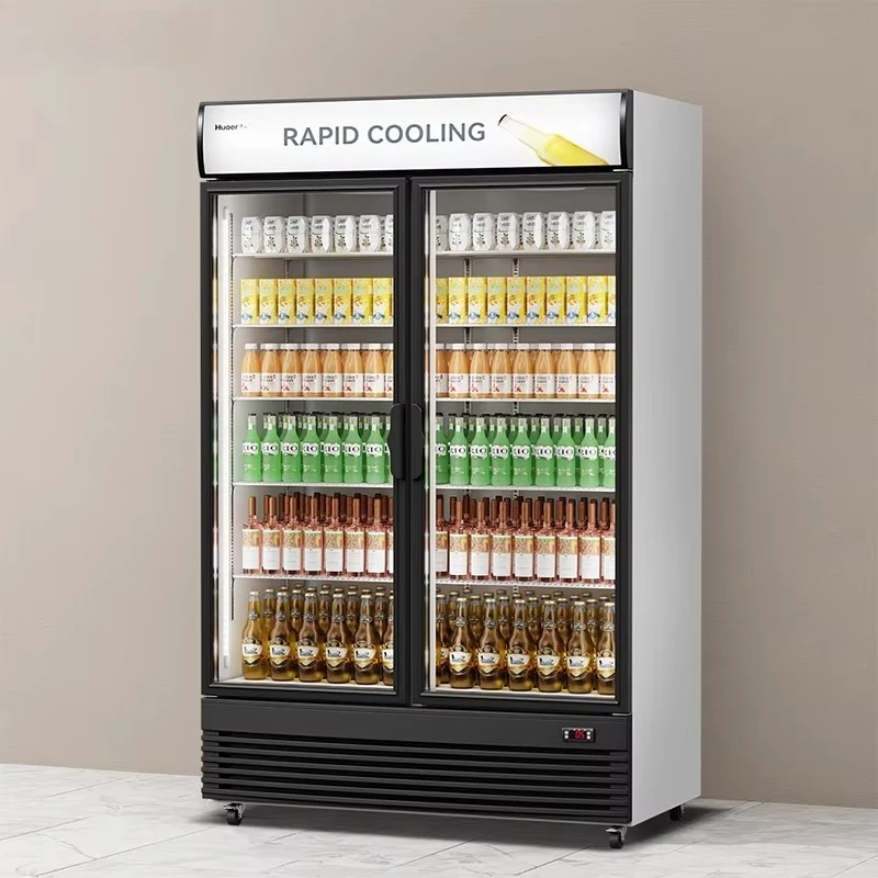 Vitrina vertical para bebidas, puerta de vidrio, refrigerador vertical para bebidas, refrigerador de energía, refrigerador de Coco Cola