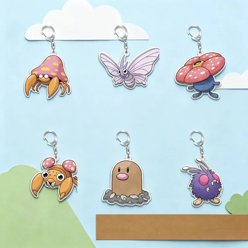 

Коллекционные игрушки Ground Butterfree Diglett Series Type Series: оригинальные акриловые аниме-фигурки для творчества, подарок для друзей, праздничный подарок
