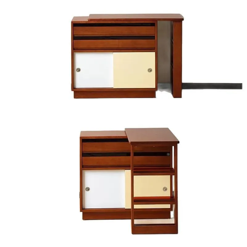 

Nordic retro solid wood chest dresser integrated small apartment simple creative storage integrated corner cabinet combination