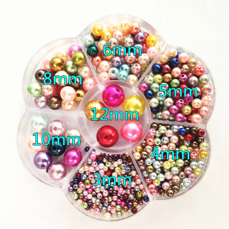 

3 мм-12 мм, разные размеры, чистый белый/жемчуг, в штучной упаковке, круглые бусины из искусственного пластика с жемчугом для рукоделия и изготовления ювелирных изделий