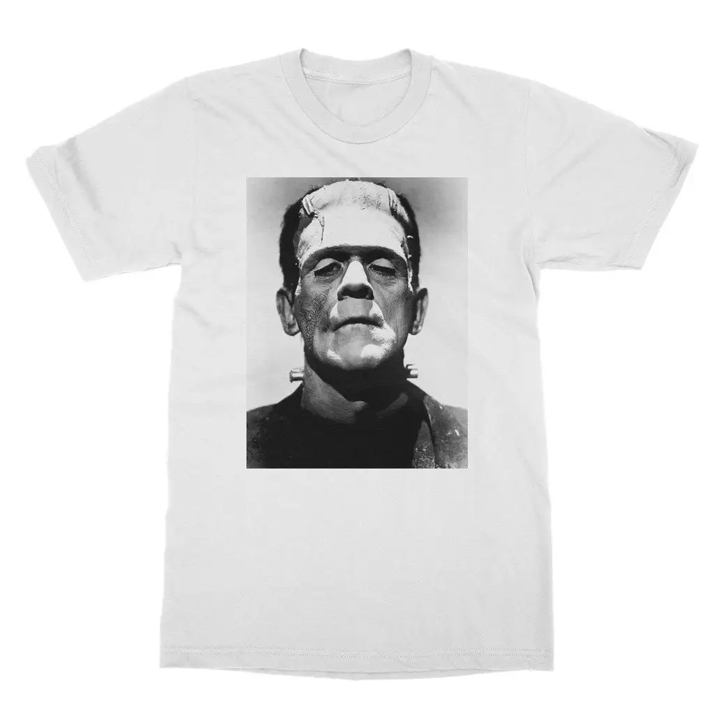 Frankenstein Portrait Classic Heavy Cotton Adult T Shirt Worldwide Shipping 5 Star Reviews