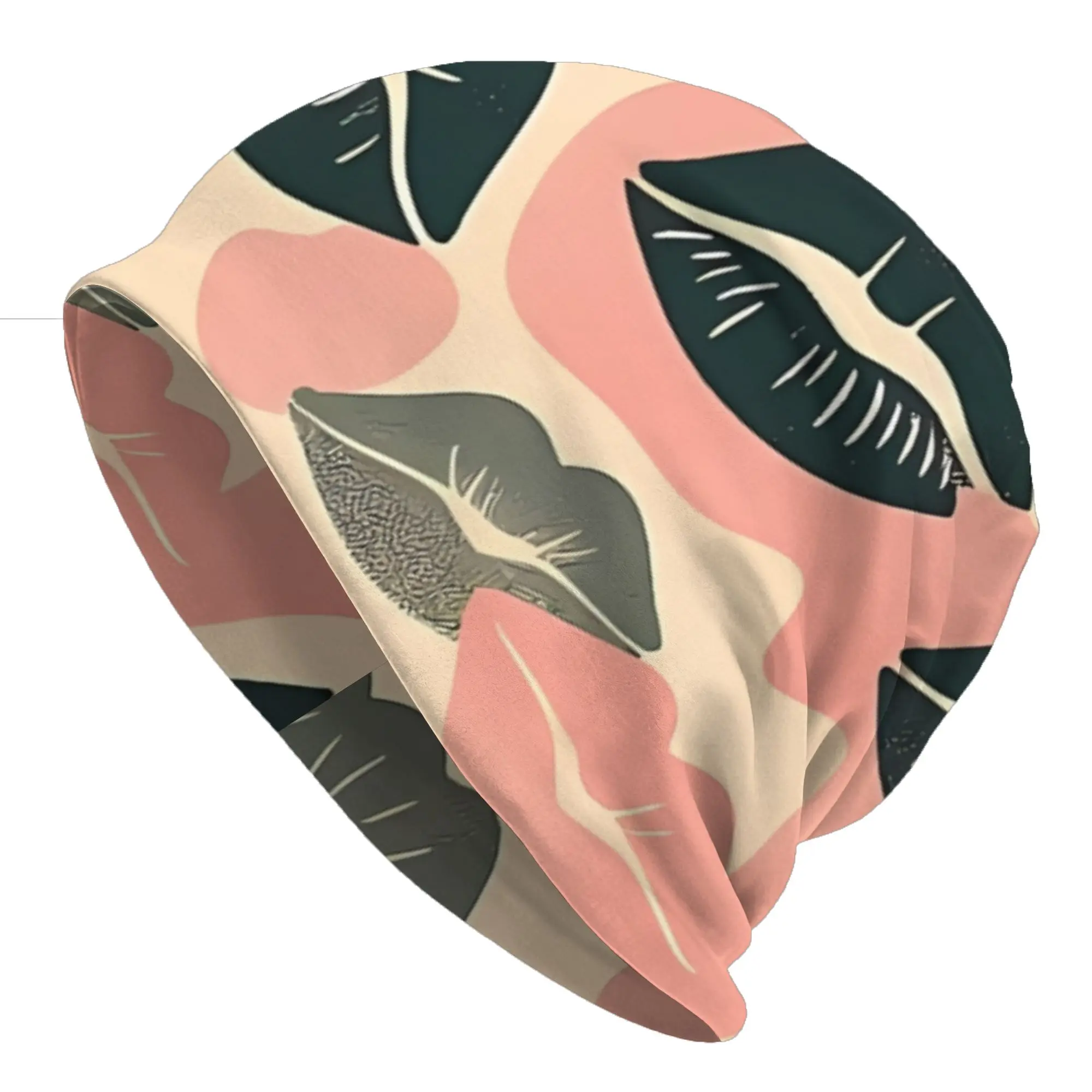 Whisper Camo Kiss Autumn Spring Caps For Men Women lip Print Beanies Ski Caps Soft Bonnet Hats Skullies & Beanies Hat