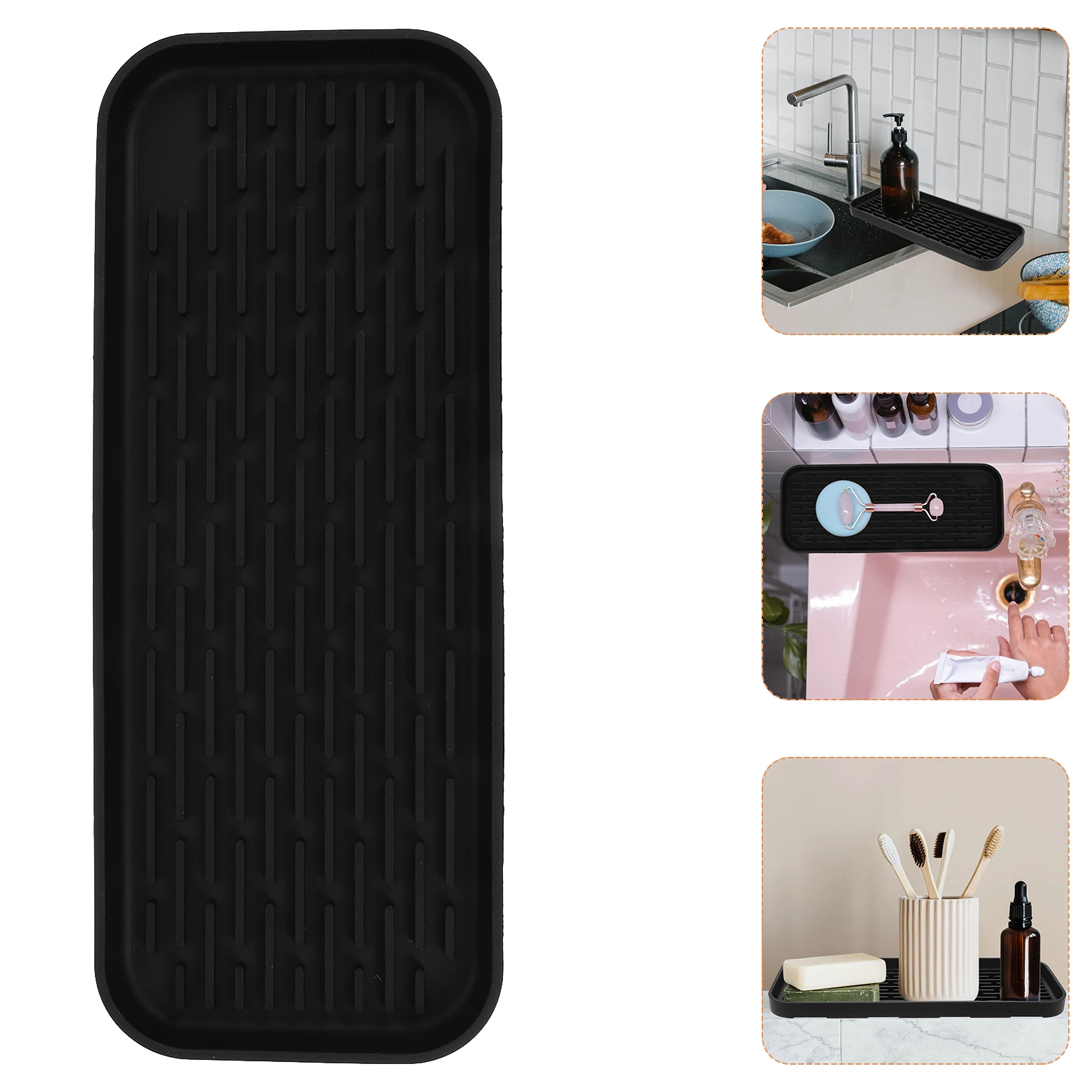 

Silicone Storage Tray Kitchen Mat Draining Dripping Dry Dish Drying Mats for Counter