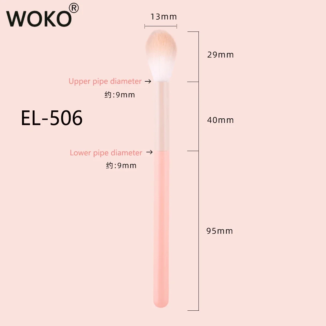 New Pink Slope Eyeshadow Brush Flame Highlighter Brush Fiber Hair Fluffy Eyeshadow Crease Blending Eye Contour Makeup Tool