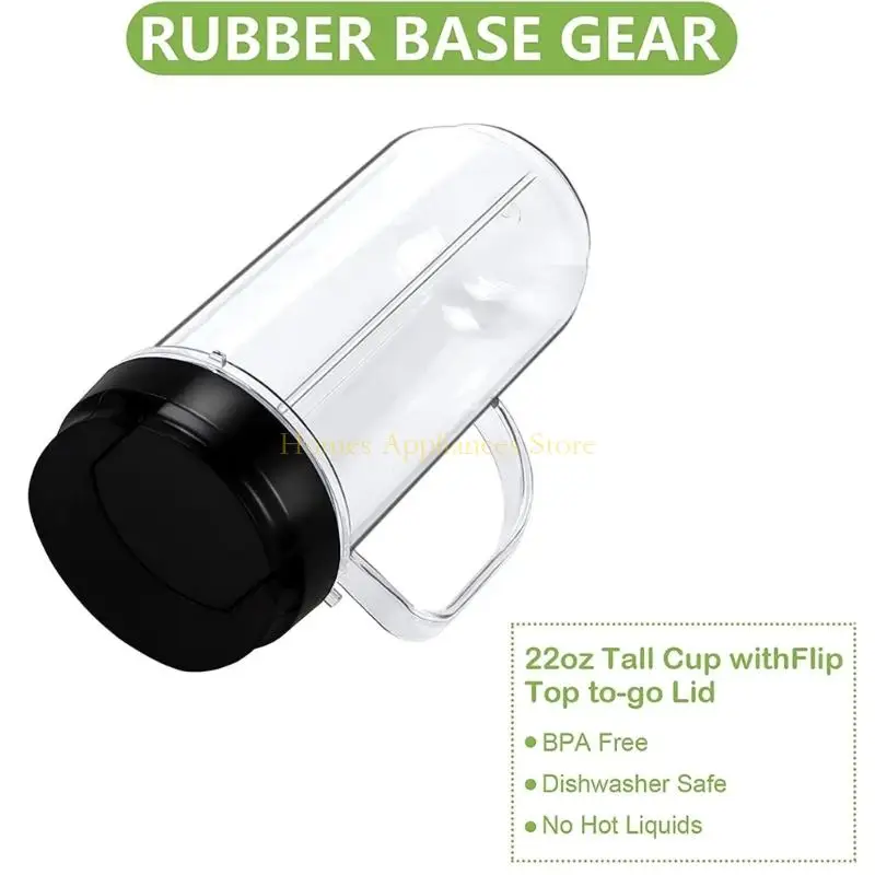 D0AB 2x licuadora parte repuesto 22 oz con reemplazo tapa parte superior para llevar para accesorio