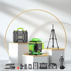Lfine 4D 16 Lines Laser Levels 360°Self-leveling with Tripod and Suitcase Professional Horizontal And Vertical Laser Level Tool