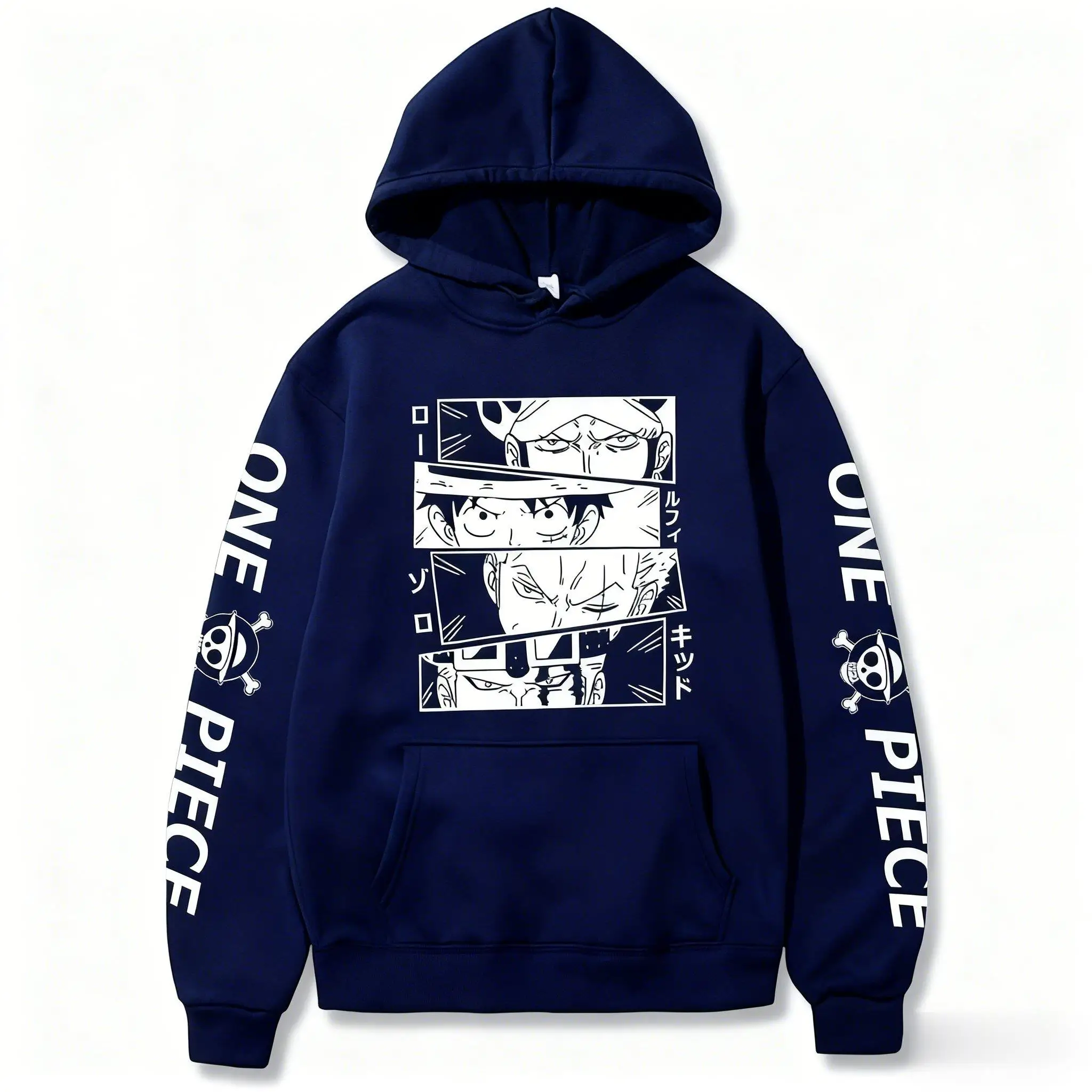 

One Piece Anime Hoodie Luffy Graphic Print Sweatshirt Men Women 2026 Winter New Streetwear Cosplay Casual Pullover Cotton Jacket