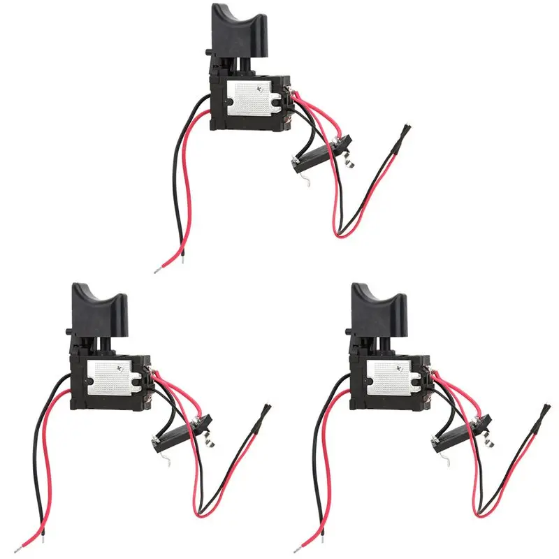 

Контроллер скорости для дрели ABJI-3X 7.2V-24V, переключатель для литиевой аккумуляторной дрели, регулятор скорости с подсветкой