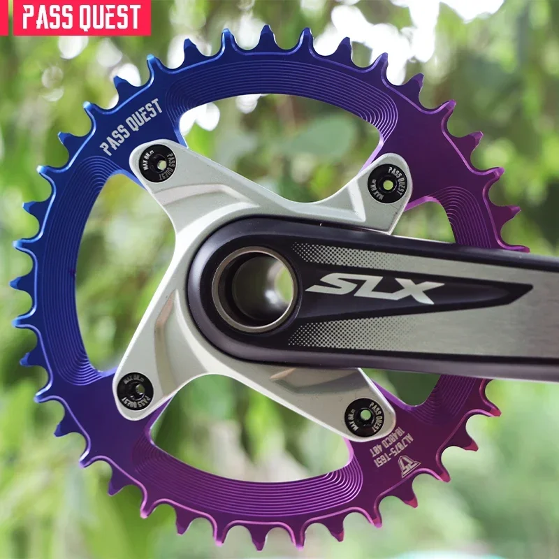 PASS QUEST- 104BCD colofurs Narrow Wide Chainring MTB Road Gravel Bike Chainwheel Gradient for 10/11/12 ordinary chain