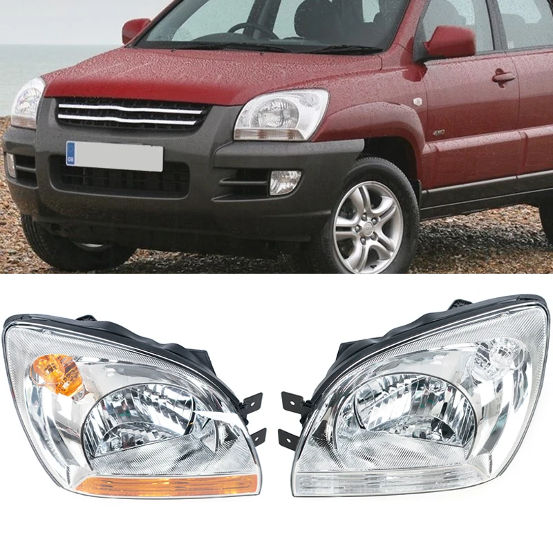 

Автомобильная передняя фара DRL в сборе для Kia Sportage 2005 2006 2007 2008, ходовые огни, фары дальнего света, автозапчасти 921011F031 921021F031