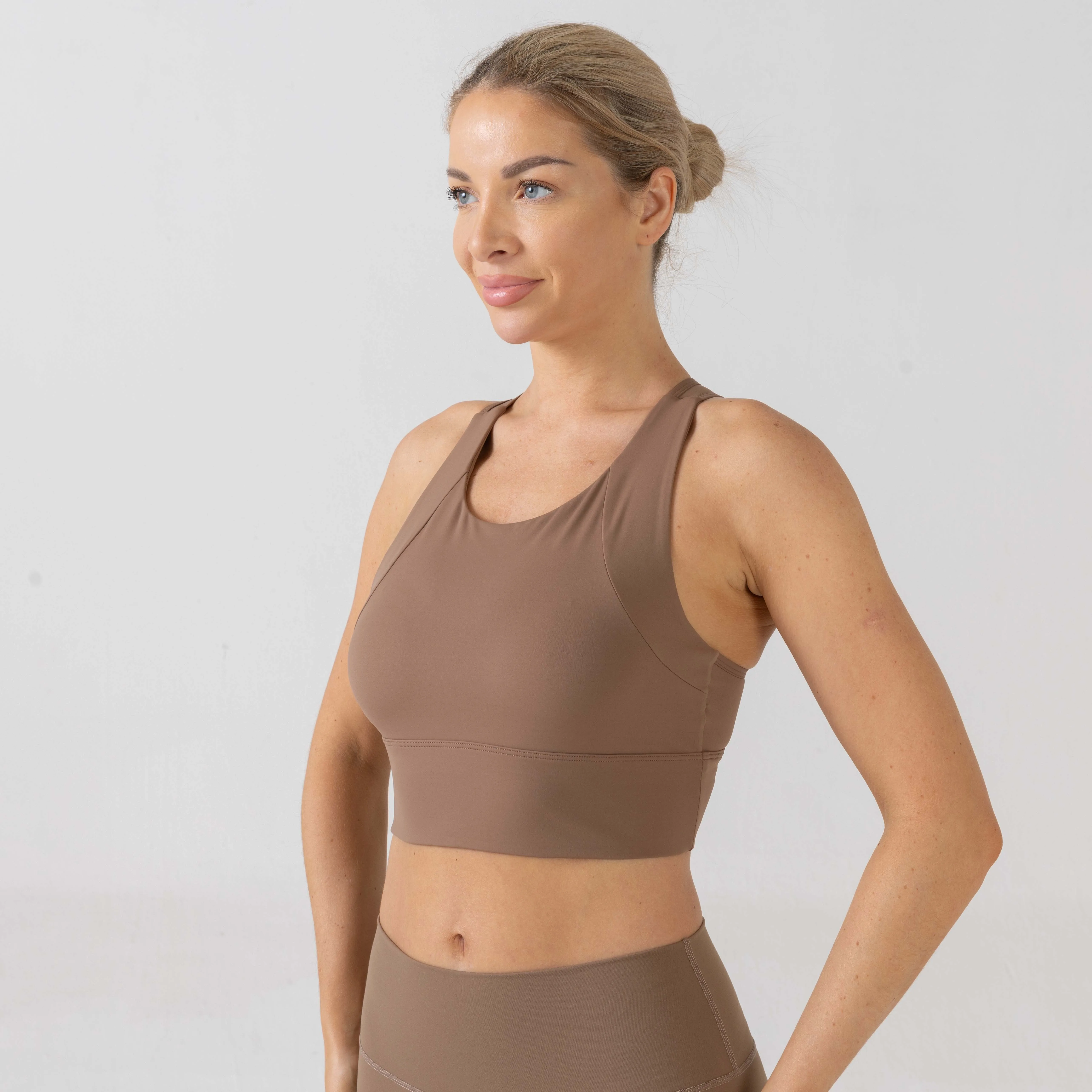 Dames Sportbeha Yoga Top Fitness Effen Kleur Damesbeha Verwijderbare Gewatteerde Sportbeha Hardlopen Gym Push-Up Sportkleding Beha