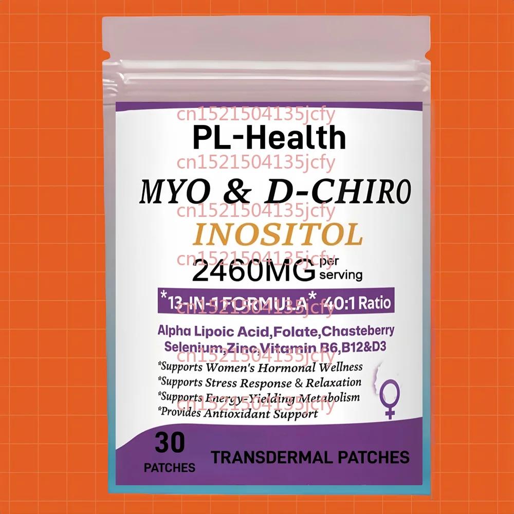 

30 Patches Myo Inositol & D-Chiro Inositol Transdermal Patches for Women Hormonal Balance Ovarian Health&Cycle Support